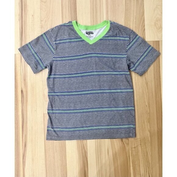 Open Trails Men's L Cotton Striped Short Sleeve Tee Shirt - Picture 1 of 3